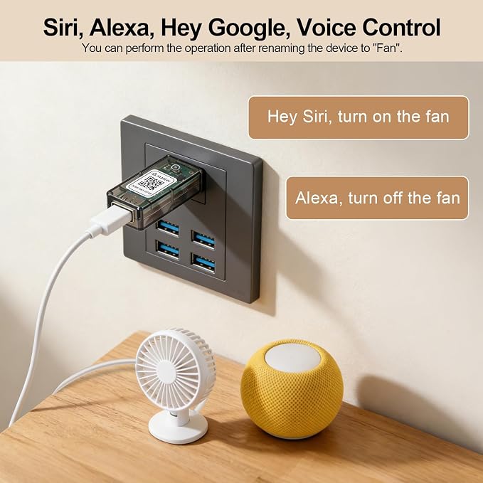 Fugetek Matter Smart USB Plug/Switch, Compatible - Image 3