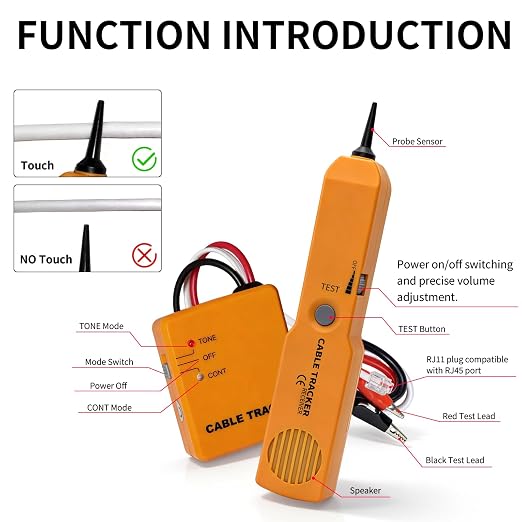 Automotive Circuit Tracer, 6-42V Wire Tracer Electrical Tool& RJ11 Plug - Image 6
