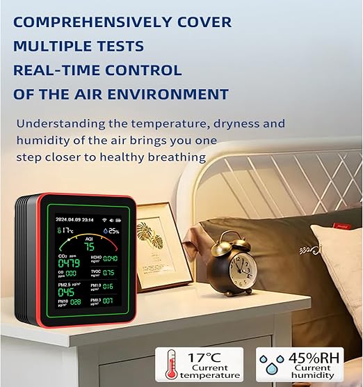 Smart Air Quality Monitor Indoor: WiFi Air Quality Tester, 15-in-1 Air Quality - Image 6