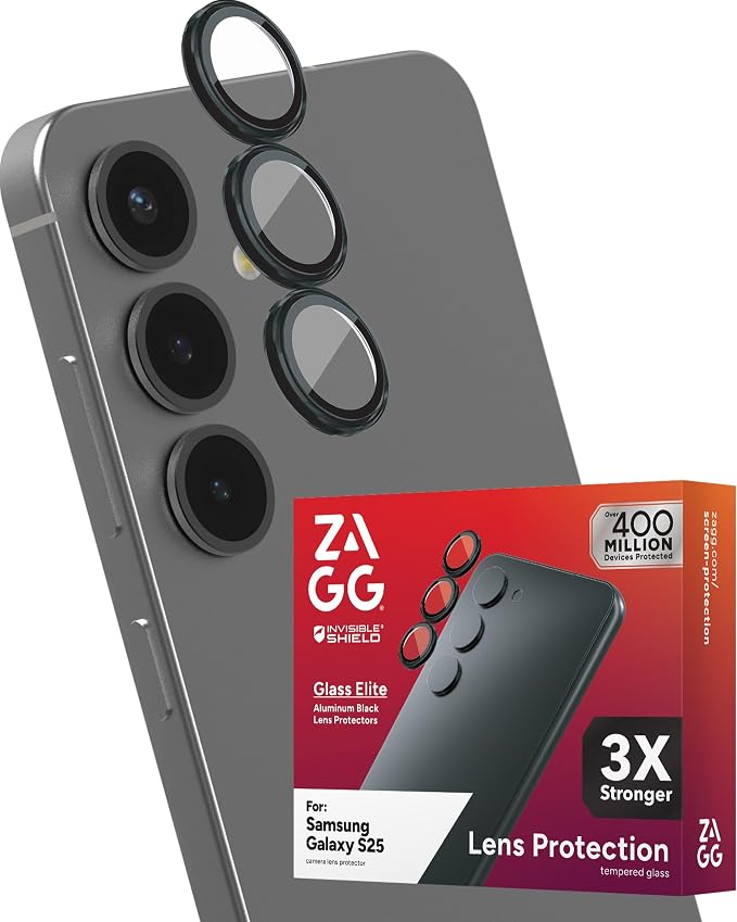 ZAGG Glass Elite Anti-Reflective Samsung Galaxy S25 Camera Lens Protector – by ZAGG