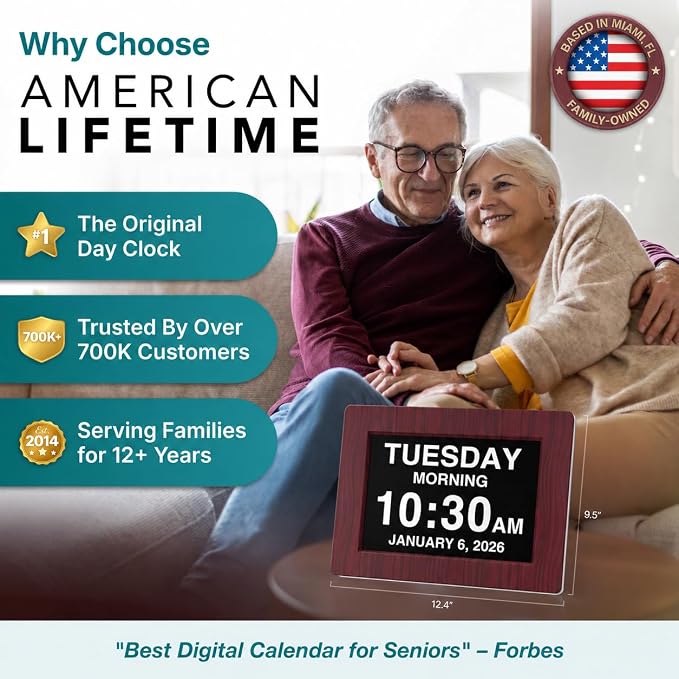 American Lifetime New 2026 Dementia Clock Large Digital Clock - Image 2