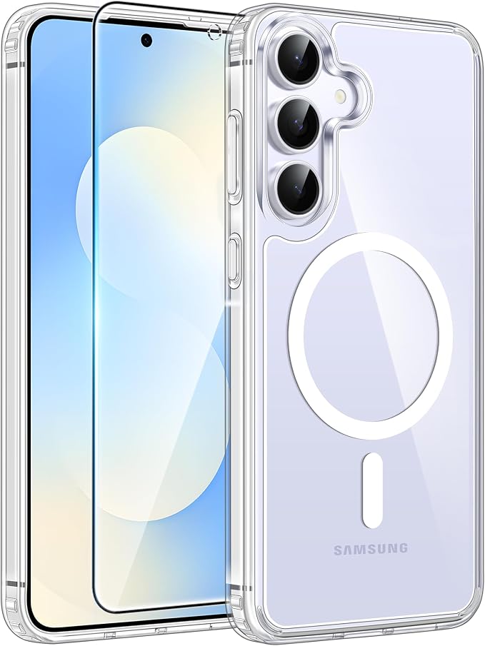 FNTCASE for Samsung Galaxy S25 FE Case: Anti Yellowing Transparent Clear by FNTCASE