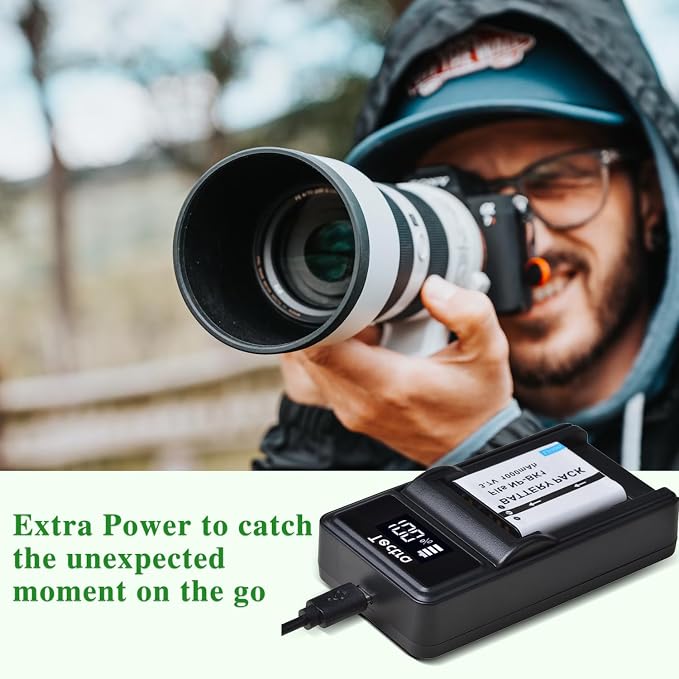 Tectra 2-Pack NP-BK1 Battery and LED USB Charger - Image 7