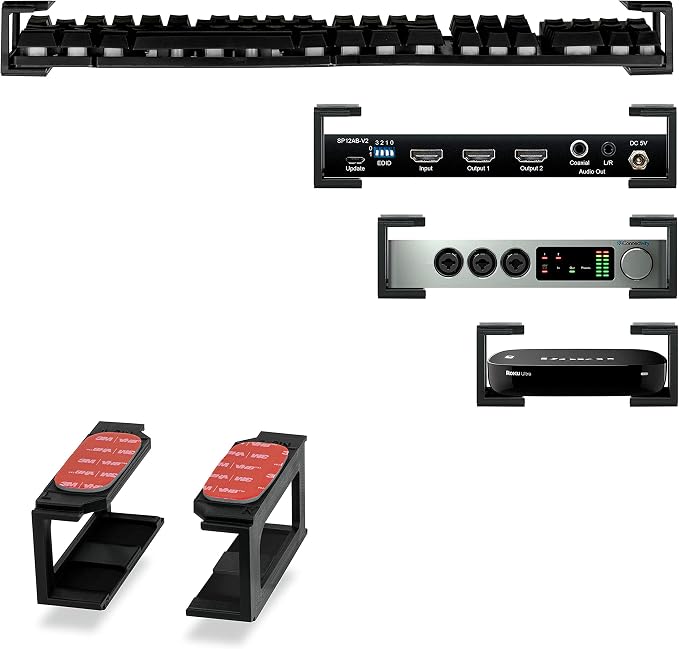 Screwless 1.5" Wide Horizontal Cable Box Mount, Streaming Media Devices & More by Brainwavz