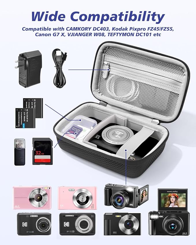 Krypthos Digital Camera Carrying Case Compatible - Image 3