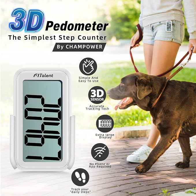 Pedometer for Walking Steps, 3D Accurate Simple Pedometer, Step Counter for Men - Image 2