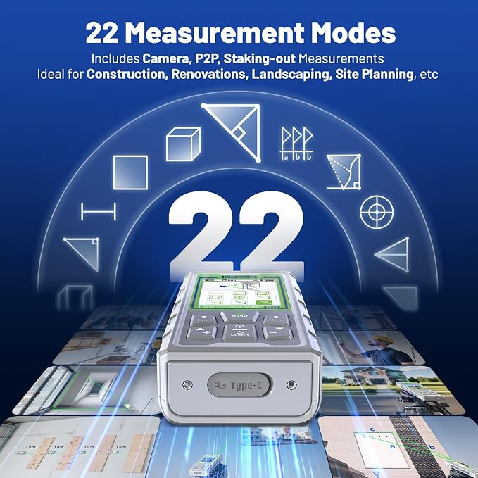 Huepar Pro Laser Measuring Tool, 495Ft Outdoor Laser Measure - Image 4