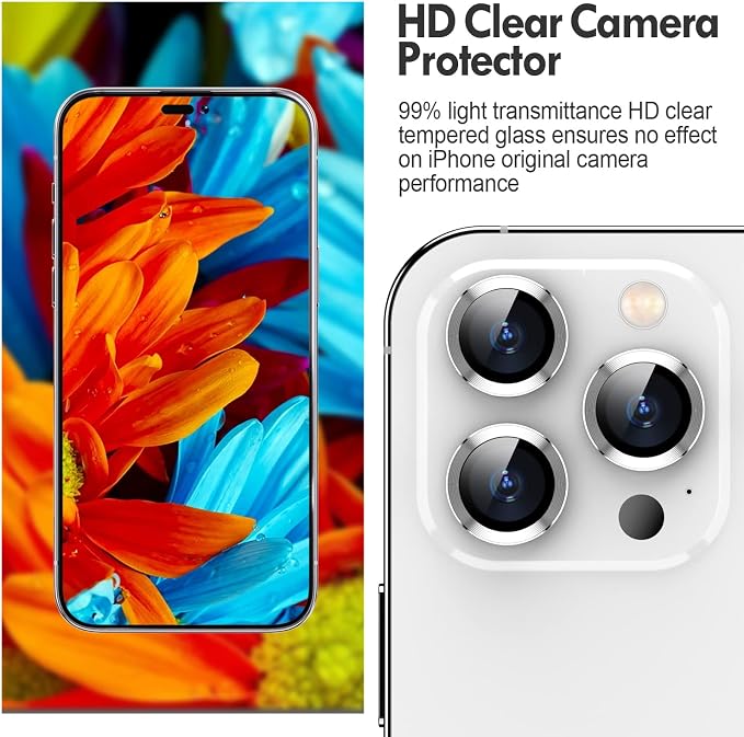 for iPhone 14 Pro/14 Pro Max Camera Lens Protector Bling, 9H Hardness - Image 4