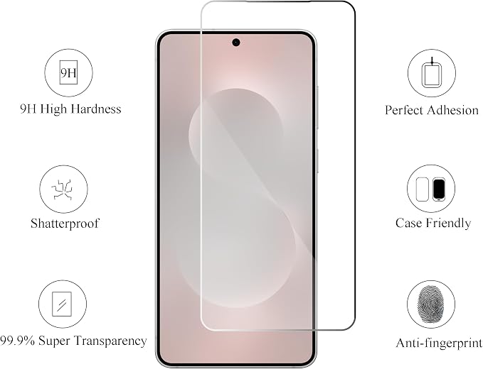 Ailun Glass Screen Protector for Galaxy S25 Edge 3 Pack + 3 Pack Camera Lens - Image 2