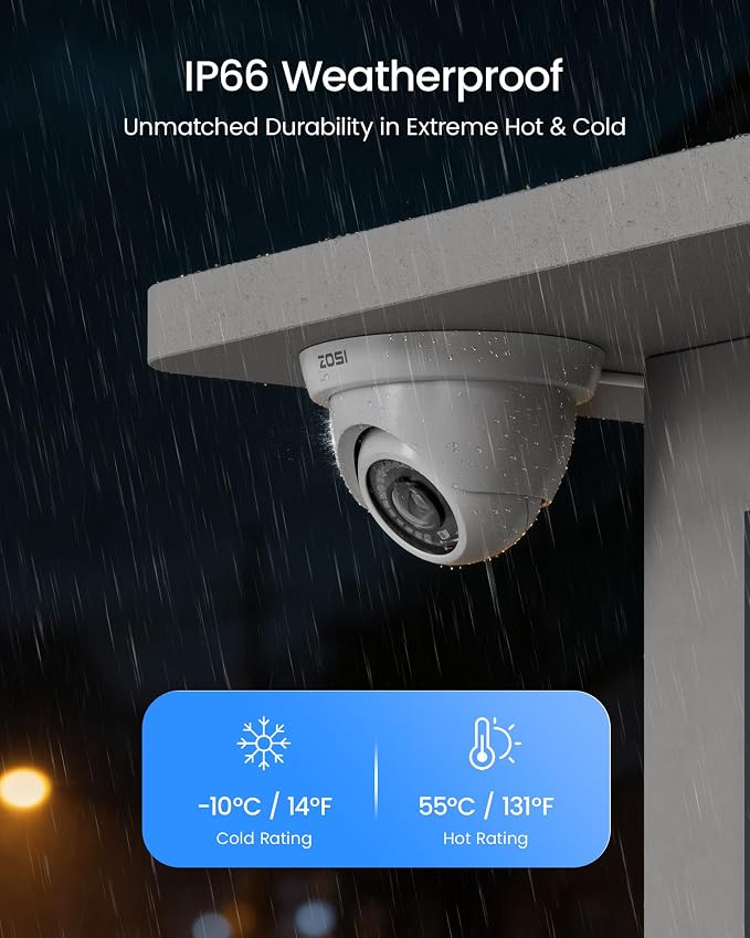 ZOSI 3K 5MP Lite H.265+ Home Security Camera System, 8 Channel Surveillance DVR - Image 4