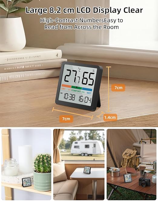 NOKLEAD Indoor Thermometer Hygrometer, Mini Desktop Digital Temperature and - Image 5