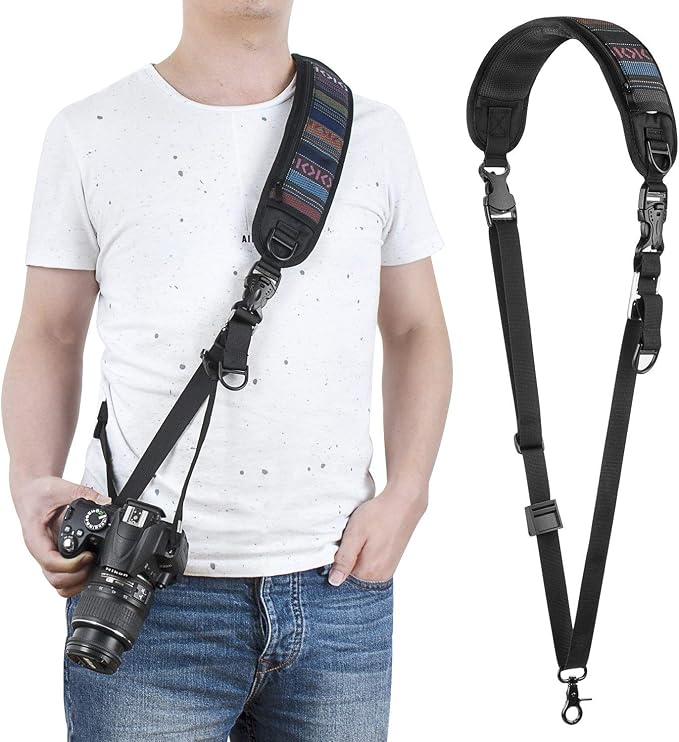 waka Camera Neck Strap with Quick Release and Safety Tether, Adjustable Camera - Image 2