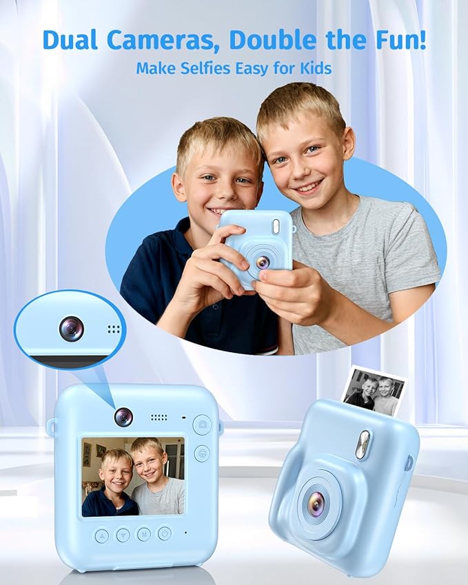 Instant Camera, Dual-Lens Kids Camera Instant Print - Image 3