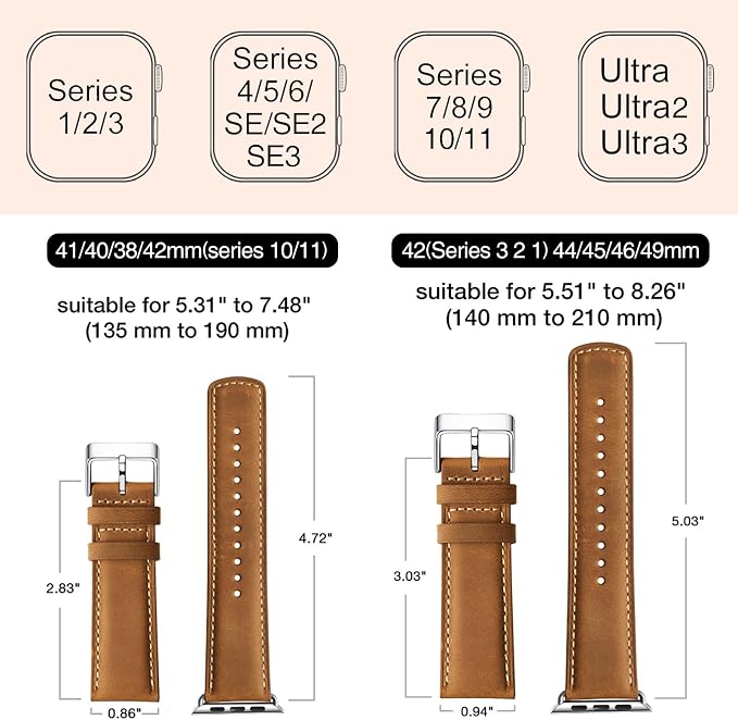 SUNFWR Leather Bands Compatible - Image 5