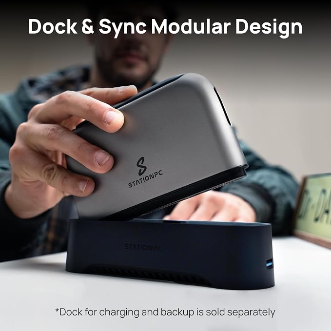 PocketCloud Portable NAS, M.2 NVMe & SD Card Slots, One-Click Backup, Wi-Fi 6 - Image 3