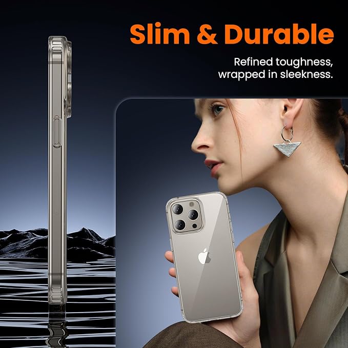 toushion 3 in 1 for iPhone 15 Pro Max Case Clear, Screen Protector *1 & Camera - Image 5