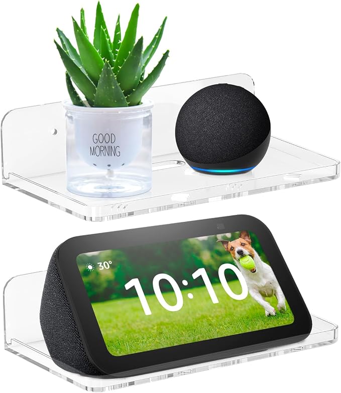 Wall Mount Floating Shelves for 2 Pcs Security Camera Shelf Mini Speaker Other by Liboer