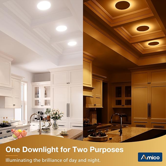 Amico 12 Pack 8 Inch 5CCT LED Recessed Ceiling Light - Image 2