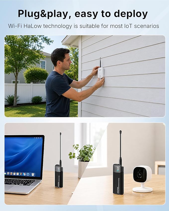 WiFi HaLow Gateway and Wireless Bridge Set, Sub-1GHz 27dBm High Power 1~2km - Image 5
