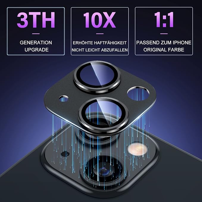 Uyiton for iPhone 14 /iPhone 14 Plus Camera Lens Protector, 9H Tempered Glass - Image 3