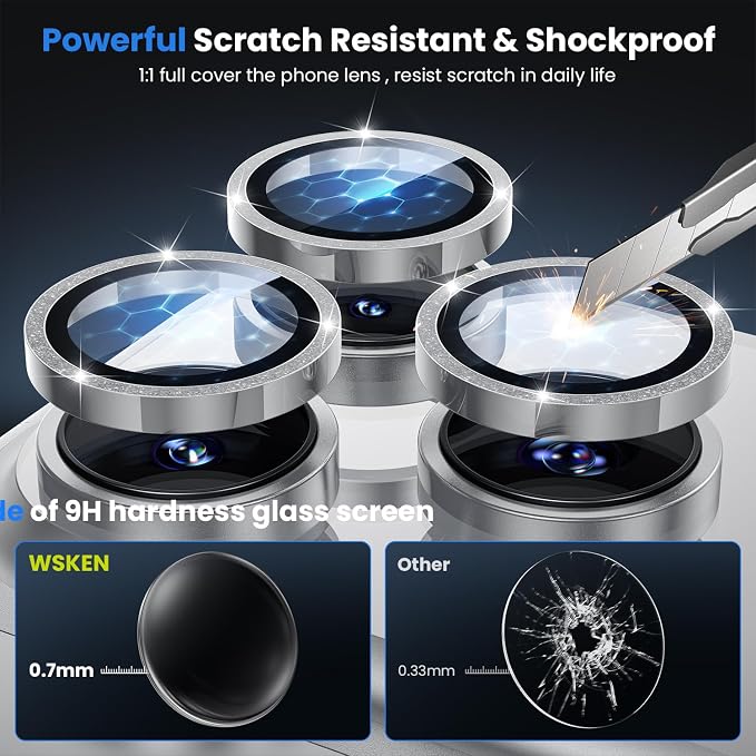 WSKEN for iPhone 17 Pro/iPhone 17 Pro Max Camera Lens Protector - Image 3
