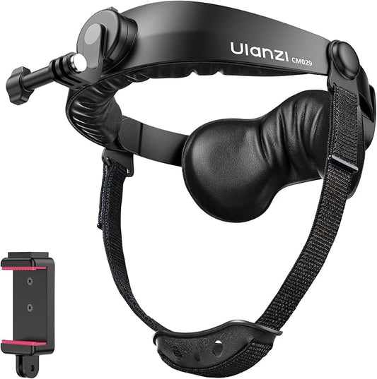 ULANZI Head Strap Mount for Action Camera & Phone, Comfortable POV Head Mount by ulanzi