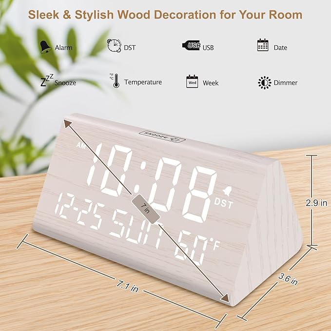 DreamSky Digital Alarm Clocks for Bedrooms - Image 7