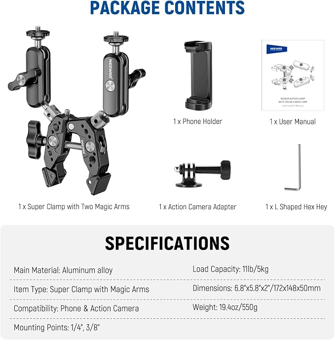 NEEWER Heavy Duty Super Clamp - Image 9