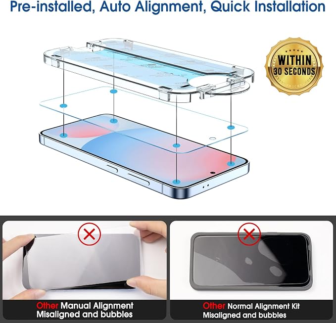 amFilm Auto-Alignment OneTouch for Samsung Galaxy S24 FE 6.7'' Screen Protector - Image 3