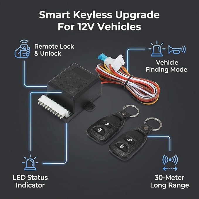 Shkalacar 12V Universal Car Auto Remote Central Kit, Door Locking Vehicle - Image 7