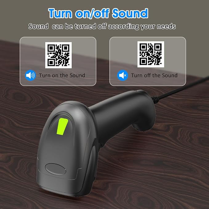 Symcode Barcode Scanner with Stand USB Wired Inventory 2D 1D QR Code Scanner - Image 7