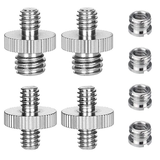 8PCS 1/4 Inch to 3/8 Inch Male Camera Screw Mount Adapter, Tripod Screw Adapter by Homeet
