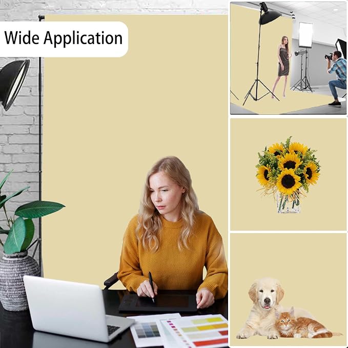 Tan Photography Backdrop for Photoshoot, Photo Backdrop Curtain, Perfect Tan - Image 2