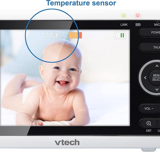 VTech Baby Monitor, No WiFi– 5" Color Screen, 12-Hour Battery, Night Vision - Image 11