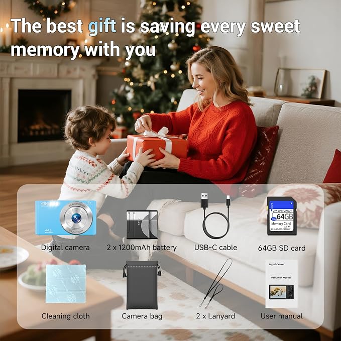 SMARTKLIK Digital Camera for Teens, FHD 4K 44MP - Image 6