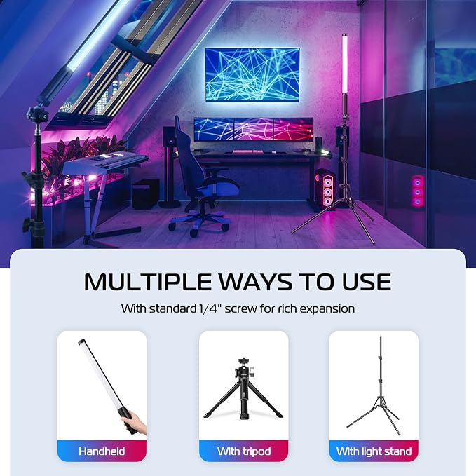 ULANZI VL119 Handheld Light Wand, 360° RGB LED Video Light Stick - Image 6