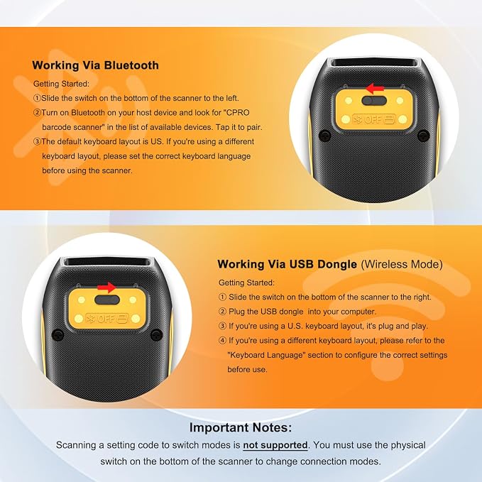 NETUM CS7501 QR Code Scanner – Upgraded Bluetooth Barcode Scanner, Mini - Image 2