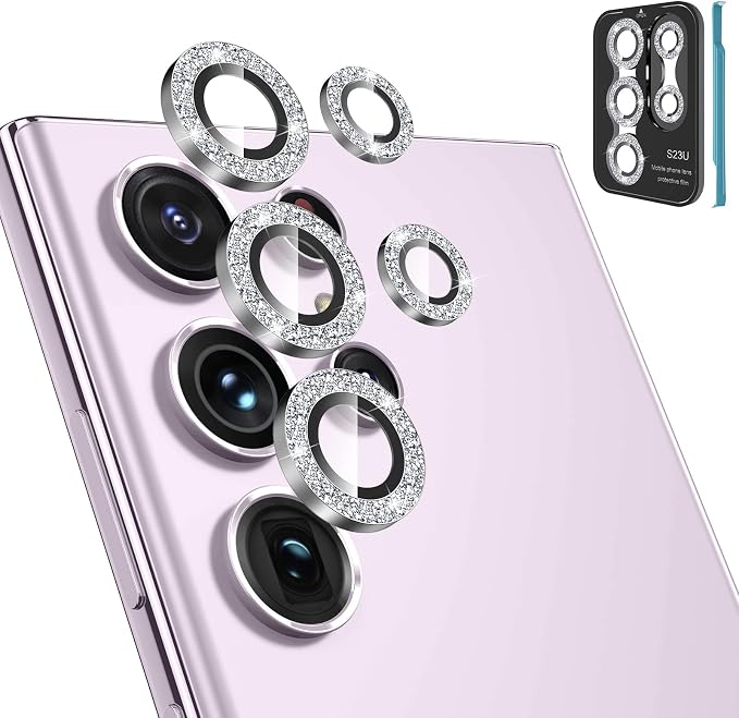 Tensea (3+2PCS for Samsung Galaxy S23 Ultra 5G Camera Lens Protector, 9H by Tensea
