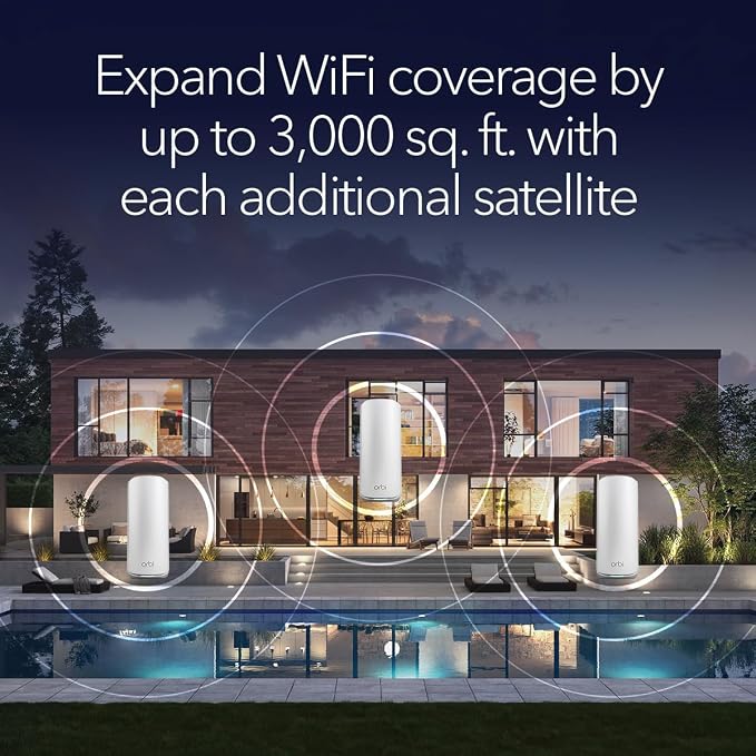 NETGEAR Orbi 870 Series Tri-Band WiFi 7 Mesh Add-on Satellite – Works - Image 3