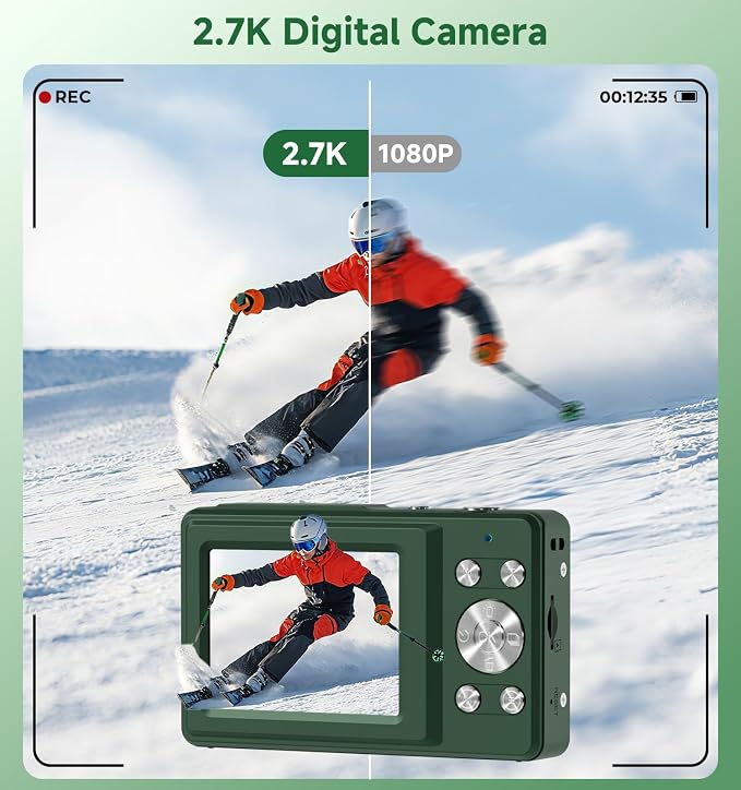 Digital Camera, 56MP Dual Screen Autofocus Vlogging Camera, 16X Zoom Point and - Image 4