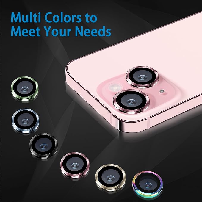 Compatible with iPhone 15 and 15 Plus Camera Lens Protector, Anti-Scratch Lens - Image 8