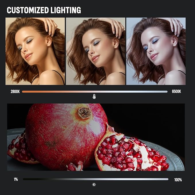 2-Pack LED Photography Lighting Kit, Arsoer 15W Bi-Color Video Light Kit - Image 3
