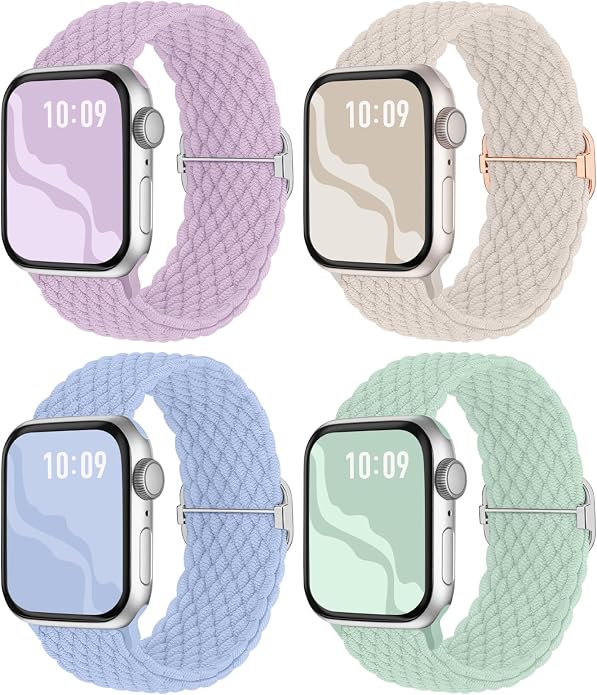 4 Pack Braided Stretchy Bands Compatible by Suitisbest