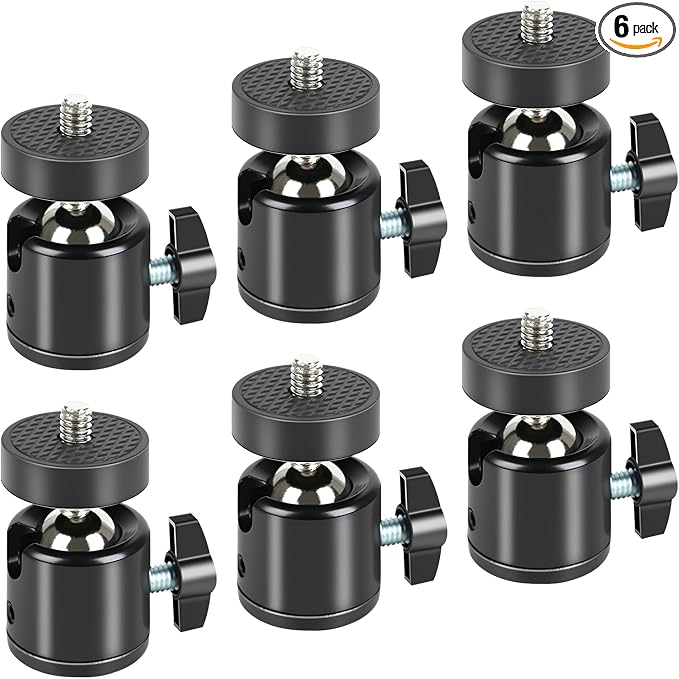 Mini Ball Head 360 Rotatable Ball Heads Camera Mount Adapter, Compatible by Aiuieaa
