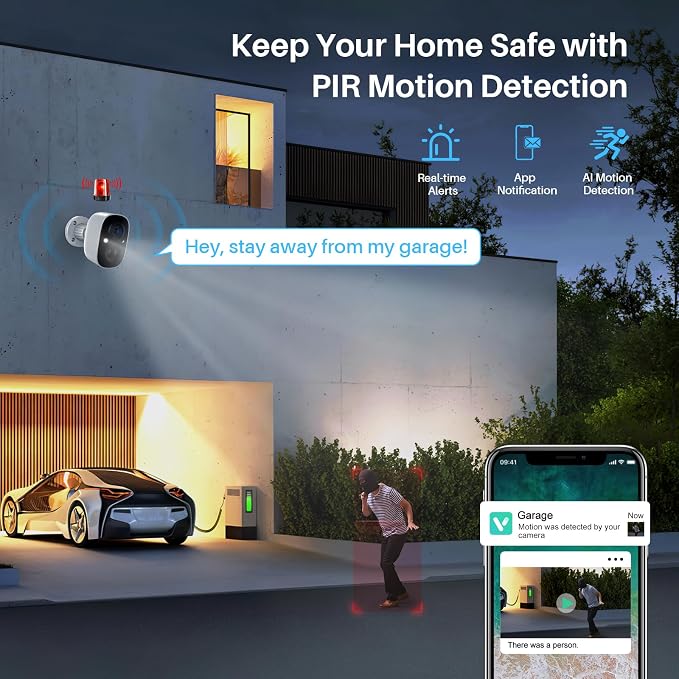 Vicohome Security Cameras Wireless Outdoor, 2K Battery Powered WiFi Cameras - Image 4