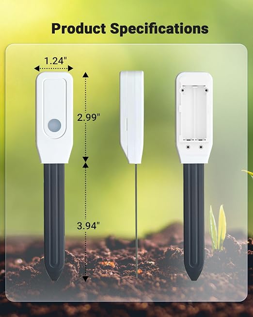 Smart WiFi Soil Moisture Meter for Plants, 2-in-1 Sensor - Image 8