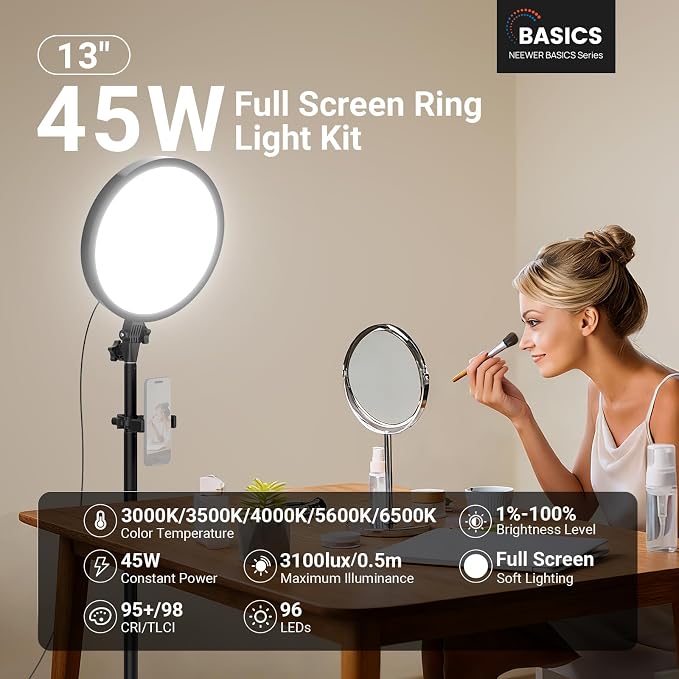 NEEWER Basics 13" 45W Large Ring Light - Image 3