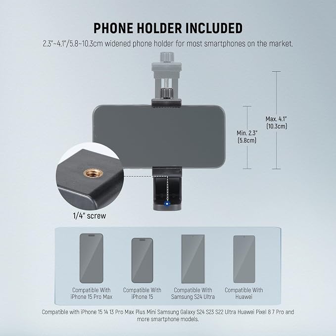 NEEWER Basic Mini Desk Tripod for iPhone & Camera - Image 4