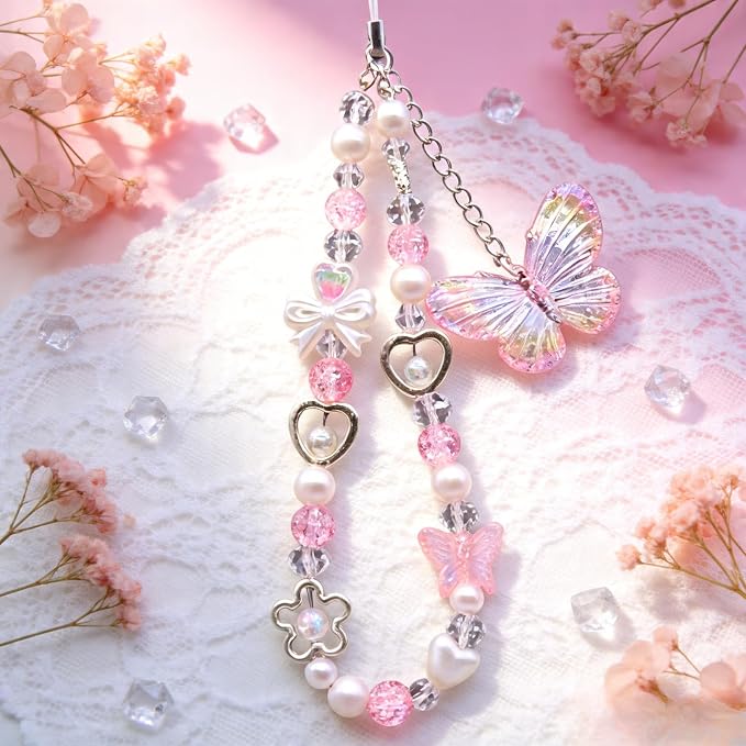 Beaded Camera Wrist Strap Cute Digital Camera Charm Lanyard, Phone Wristlet - Image 7