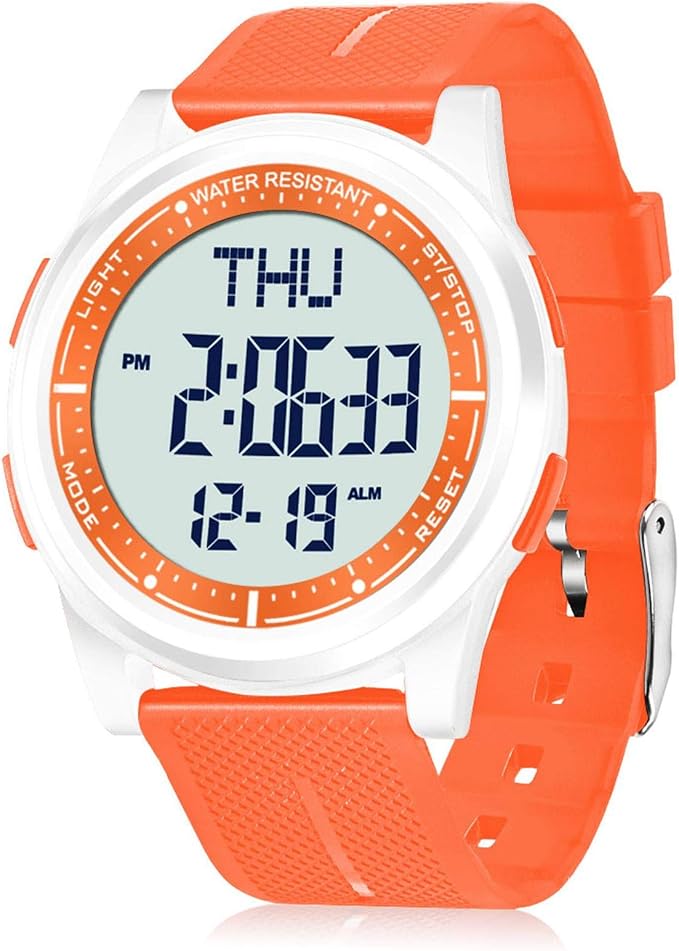 Beeasy Digital Watch for Men Women, 50M Waterproof, Ultra-Thin & Lightweight by Beeasy